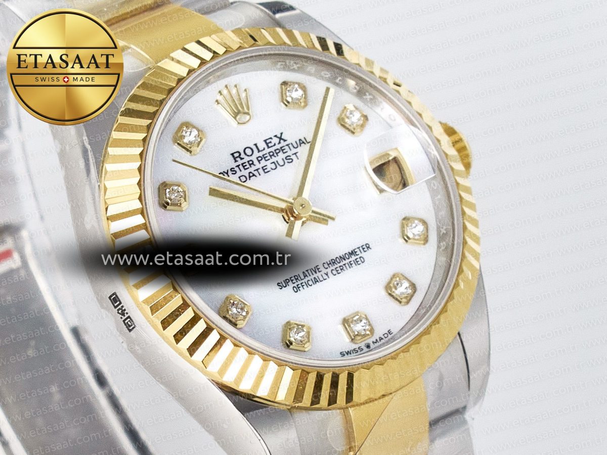 DateJust 31 278273 ARF 1:1 Best Edition 904L Steel White MOP Dial on SS/YG Oyster Bracelet ETA 2688 - Görsel 4