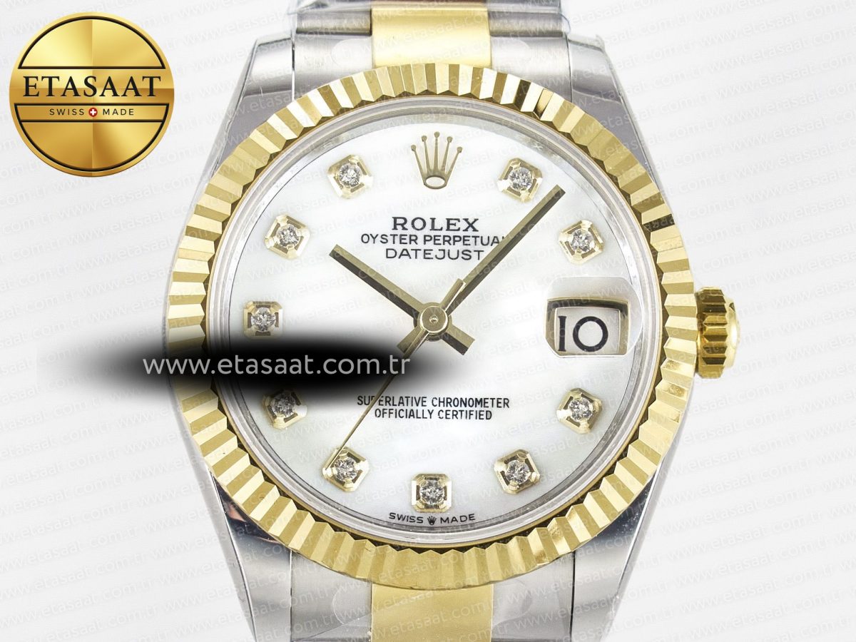 DateJust 31 278273 ARF 1:1 Best Edition 904L Steel White MOP Dial on SS/YG Oyster Bracelet ETA 2688 - Görsel 5