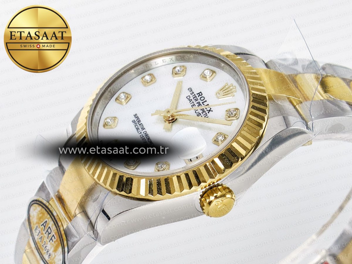 DateJust 31 278273 ARF 1:1 Best Edition 904L Steel White MOP Dial on SS/YG Oyster Bracelet ETA 2688 - Görsel 6