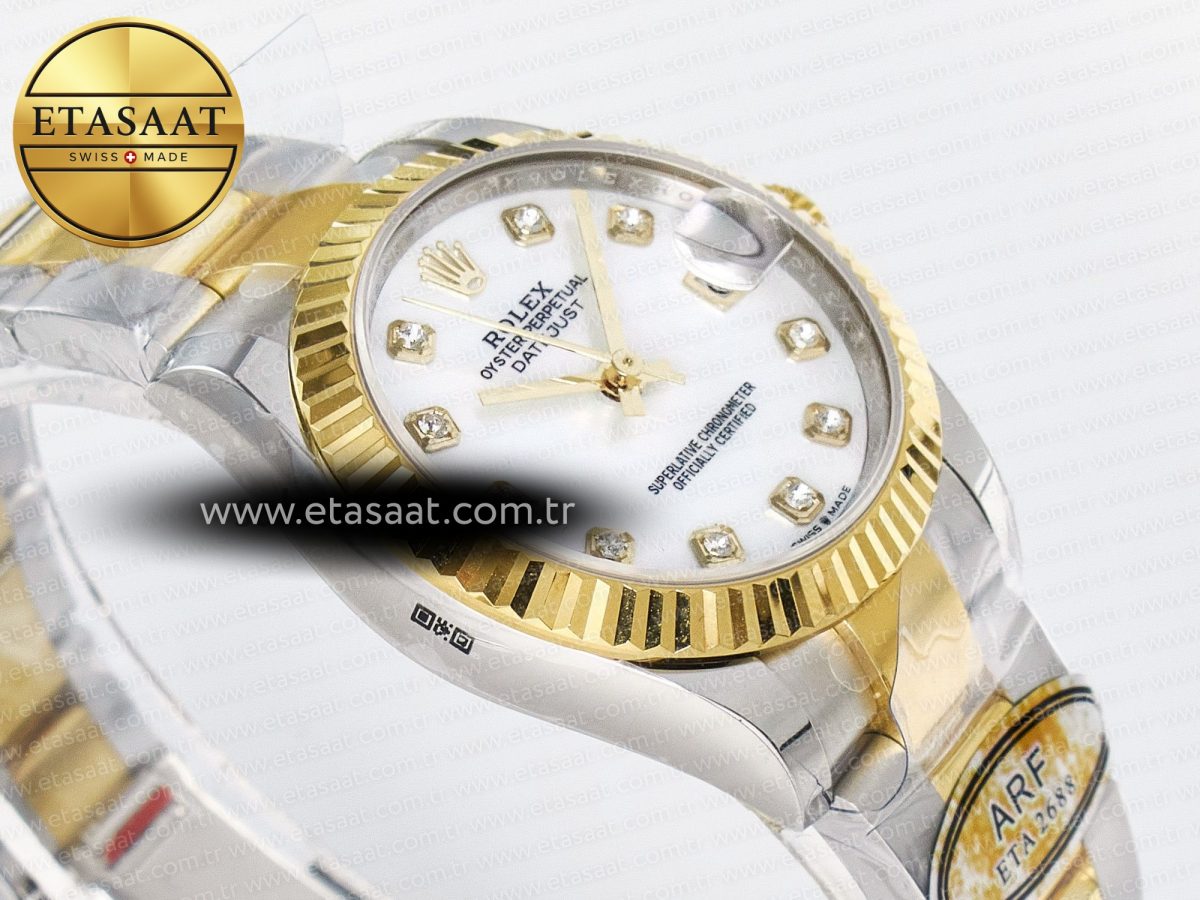 DateJust 31 278273 ARF 1:1 Best Edition 904L Steel White MOP Dial on SS/YG Oyster Bracelet ETA 2688 - Görsel 7