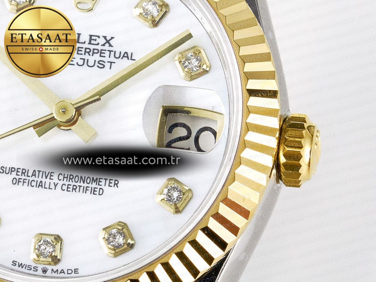 DateJust 31 278273 ARF 1:1 Best Edition 904L Steel White MOP Diamonds Dial on SS/YG Jubilee Bracelet ETA 2688 - Görsel 11