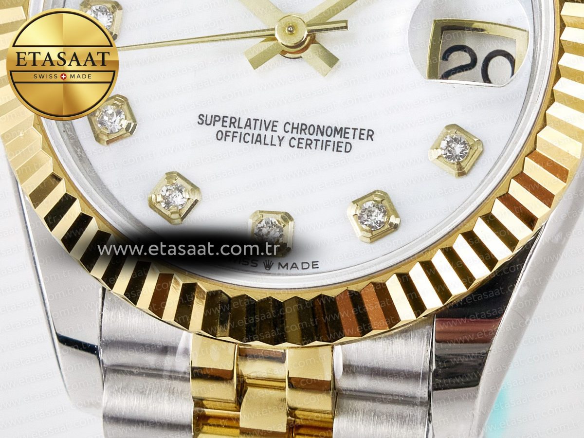 DateJust 31 278273 ARF 1:1 Best Edition 904L Steel White MOP Diamonds Dial on SS/YG Jubilee Bracelet ETA 2688 - Görsel 12