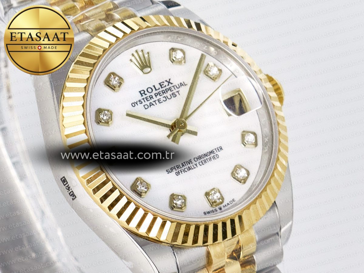DateJust 31 278273 ARF 1:1 Best Edition 904L Steel White MOP Diamonds Dial on SS/YG Jubilee Bracelet ETA 2688 - Görsel 5