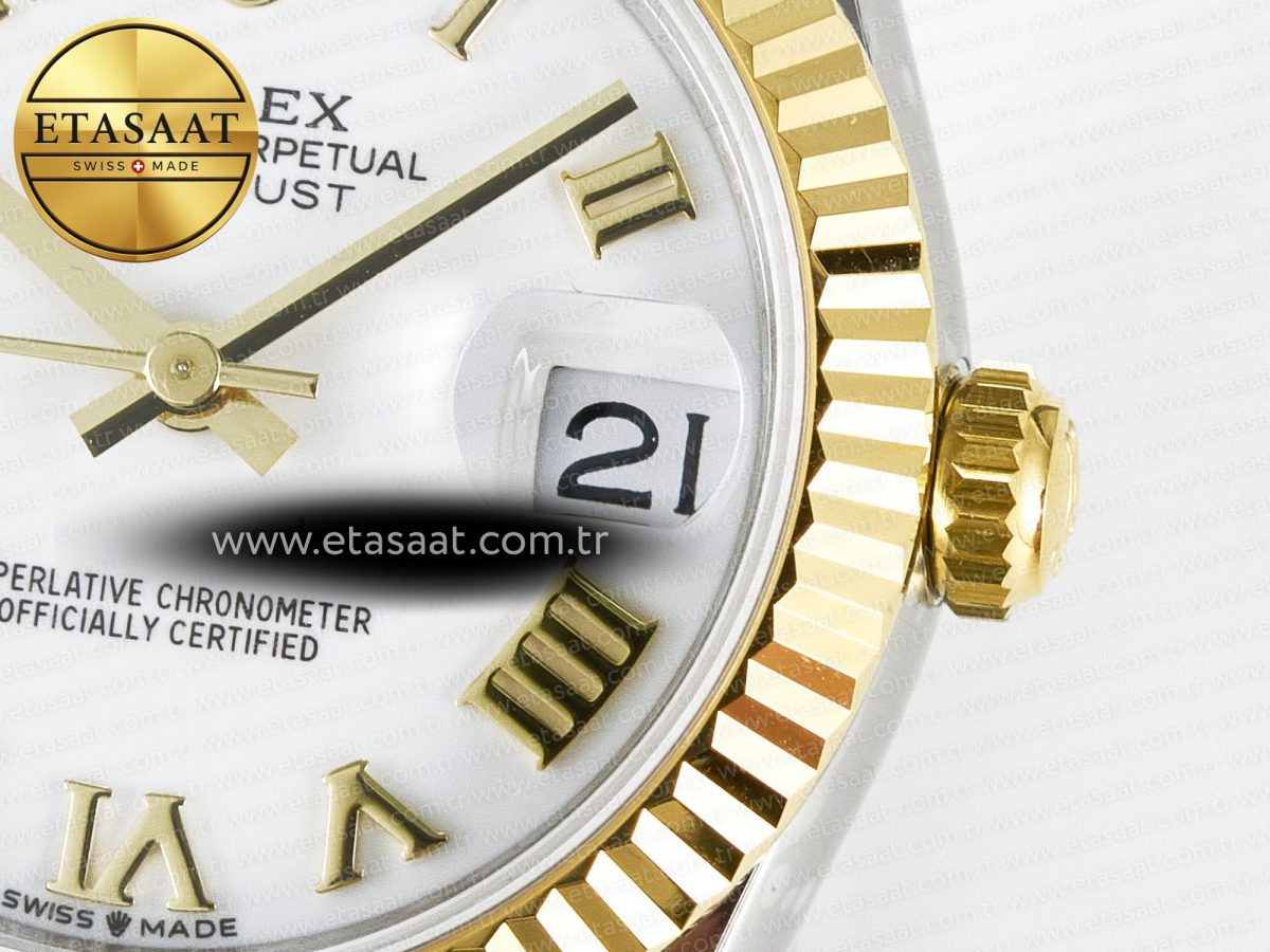 DateJust 31 278273 ARF 1:1 Best Edition 904L Steel White Roman Dial on SS/YG Jubilee Bracelet ETA 2688 - Görsel 11