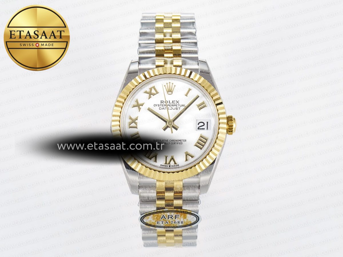 DateJust 31 278273 ARF 1:1 Best Edition 904L Steel White Roman Dial on SS/YG Jubilee Bracelet ETA 2688 - Görsel 3