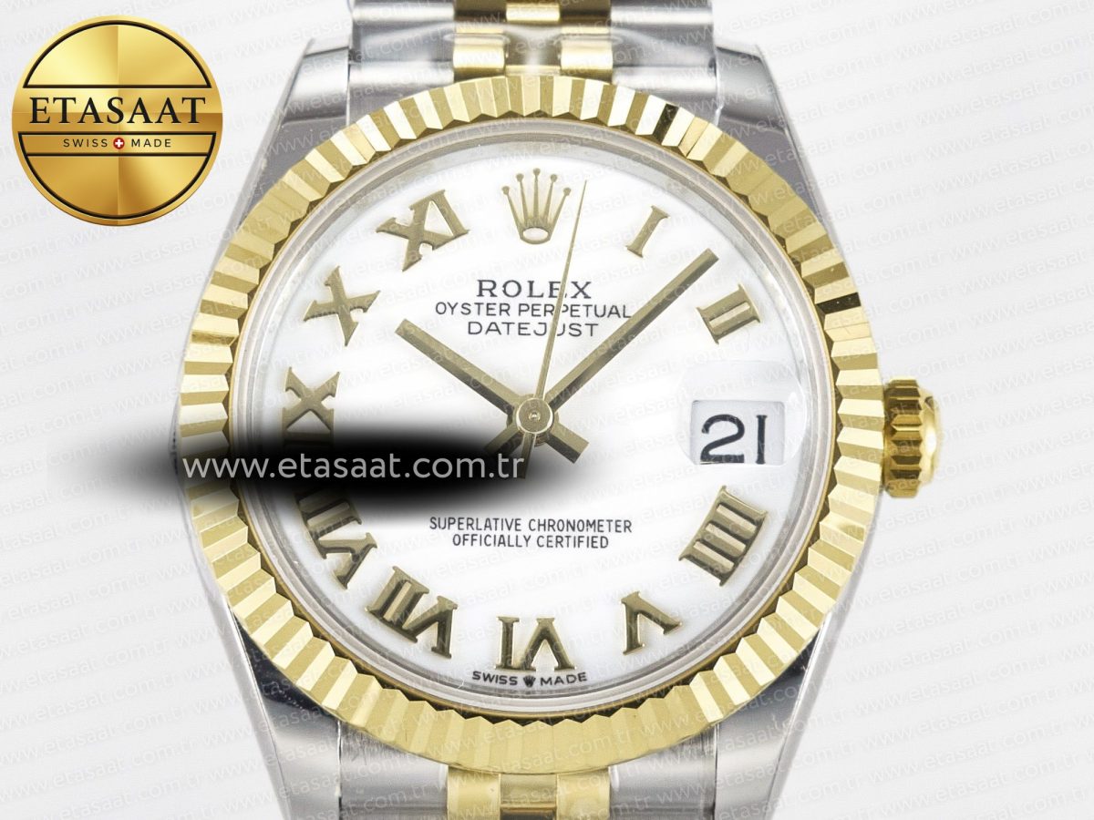 DateJust 31 278273 ARF 1:1 Best Edition 904L Steel White Roman Dial on SS/YG Jubilee Bracelet ETA 2688 - Görsel 4