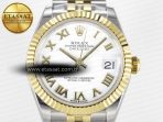 DateJust 31 278273 ARF 1:1 Best Edition 904L Steel White Roman Dial on SS/YG Jubilee Bracelet ETA 2688 - Görsel 4