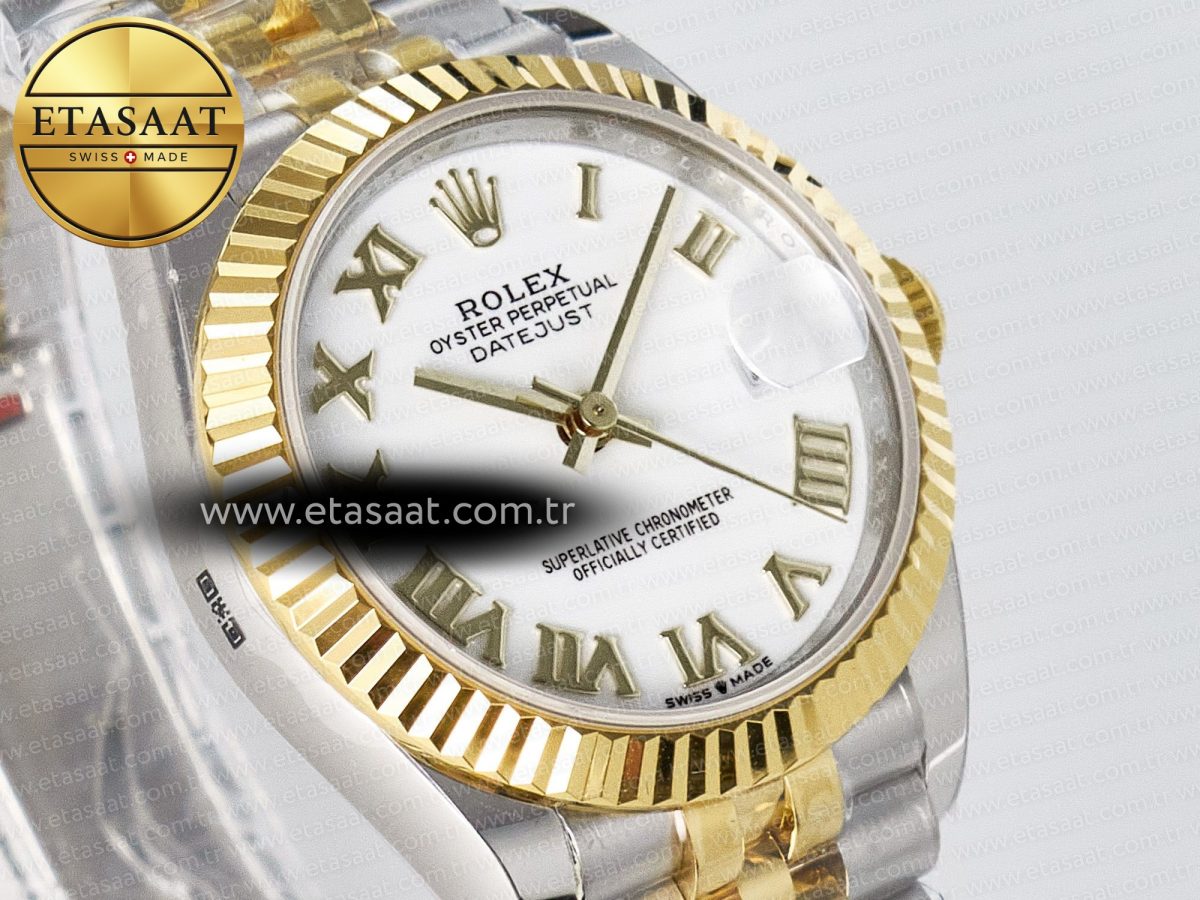 DateJust 31 278273 ARF 1:1 Best Edition 904L Steel White Roman Dial on SS/YG Jubilee Bracelet ETA 2688 - Görsel 5