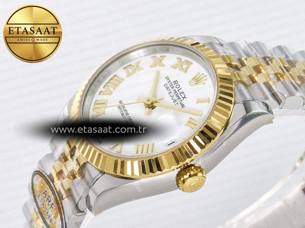 DateJust 31 278273 ARF 1:1 Best Edition 904L Steel White Roman Dial on SS/YG Jubilee Bracelet ETA 2688 - Görsel 6