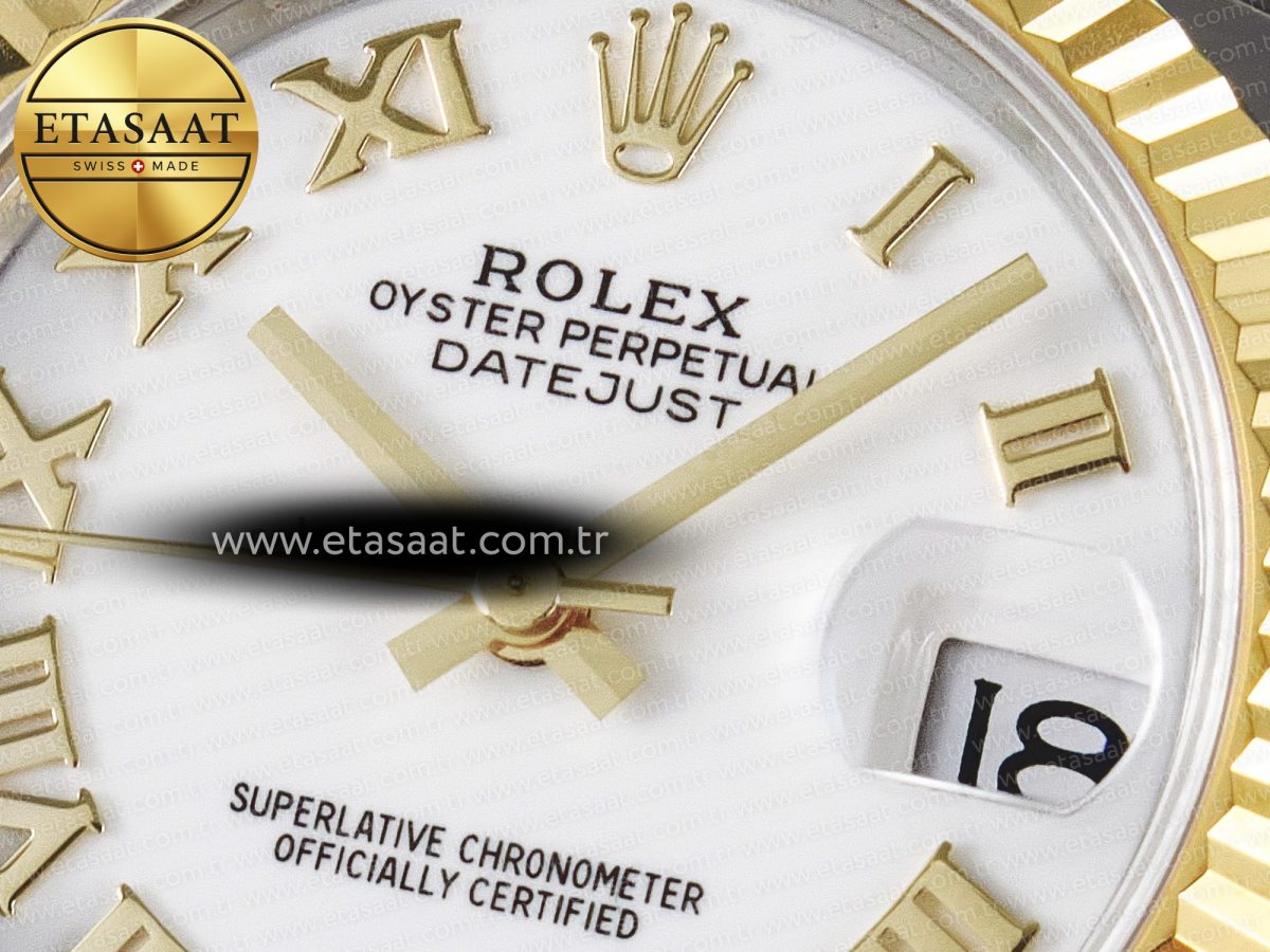 DateJust 31 278273 ARF 1:1 Best Edition 904L Steel White Roman Dial on SS/YG Oyster Bracelet ETA 2688 - Görsel 10