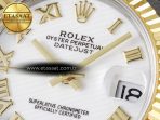 DateJust 31 278273 ARF 1:1 Best Edition 904L Steel White Roman Dial on SS/YG Oyster Bracelet ETA 2688 - Görsel 10