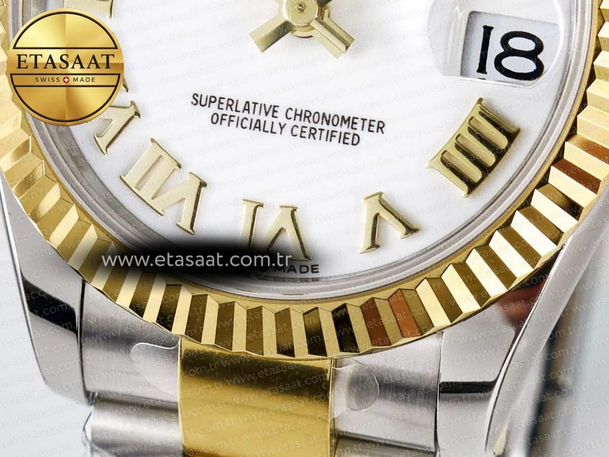 DateJust 31 278273 ARF 1:1 Best Edition 904L Steel White Roman Dial on SS/YG Oyster Bracelet ETA 2688 - Görsel 12