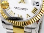 DateJust 31 278273 ARF 1:1 Best Edition 904L Steel White Roman Dial on SS/YG Oyster Bracelet ETA 2688 - Görsel 12
