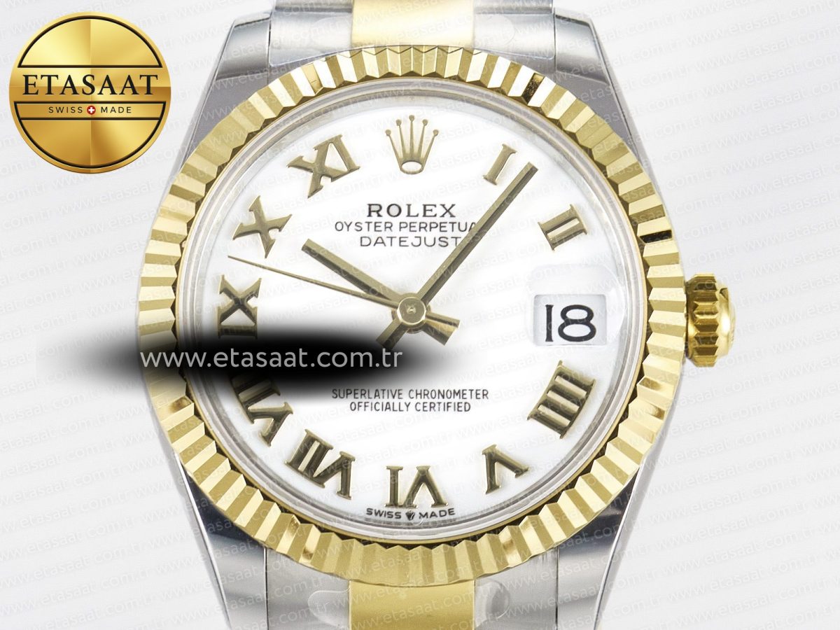 DateJust 31 278273 ARF 1:1 Best Edition 904L Steel White Roman Dial on SS/YG Oyster Bracelet ETA 2688 - Görsel 4
