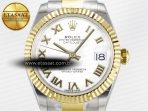 DateJust 31 278273 ARF 1:1 Best Edition 904L Steel White Roman Dial on SS/YG Oyster Bracelet ETA 2688 - Görsel 4