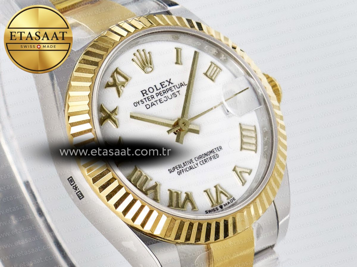 DateJust 31 278273 ARF 1:1 Best Edition 904L Steel White Roman Dial on SS/YG Oyster Bracelet ETA 2688 - Görsel 5