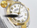 DateJust 31 278273 ARF 1:1 Best Edition 904L Steel White Roman Dial on SS/YG Oyster Bracelet ETA 2688 - Görsel 5