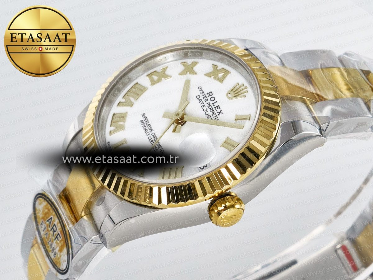 DateJust 31 278273 ARF 1:1 Best Edition 904L Steel White Roman Dial on SS/YG Oyster Bracelet ETA 2688 - Görsel 6