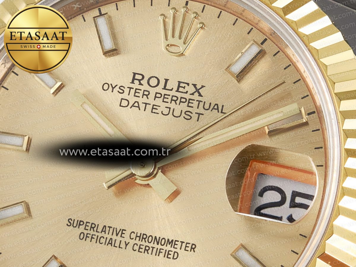 DateJust 31 278273 ARF 1:1 Best Edition 904L Steel YG Dial Stick Marker on SS/YG Jubilee Bracelet ETA 2688 - Görsel 10