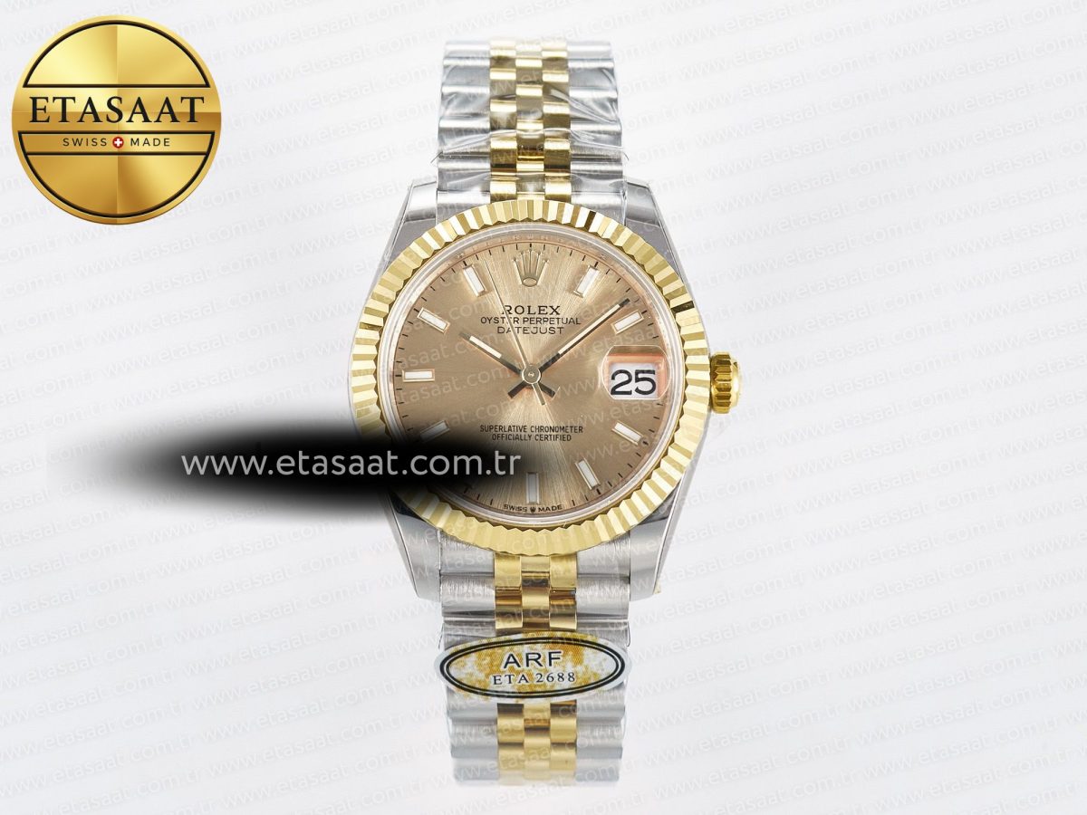 DateJust 31 278273 ARF 1:1 Best Edition 904L Steel YG Dial Stick Marker on SS/YG Jubilee Bracelet ETA 2688 - Görsel 3