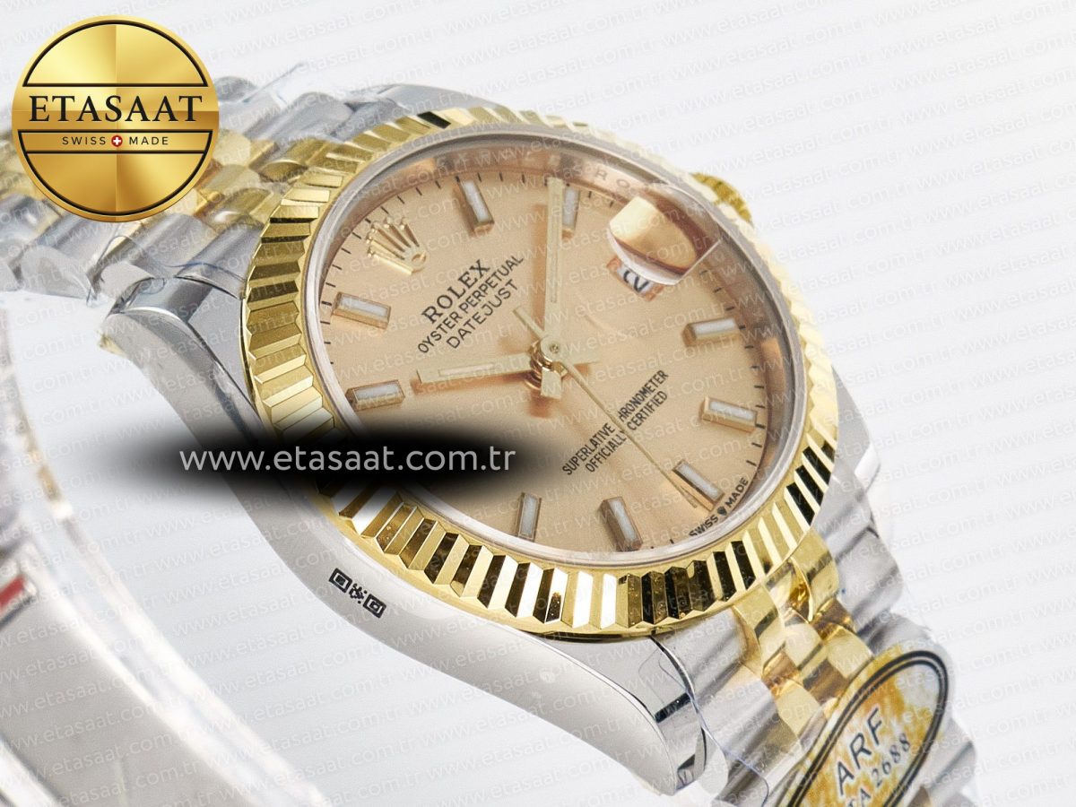 DateJust 31 278273 ARF 1:1 Best Edition 904L Steel YG Dial Stick Marker on SS/YG Jubilee Bracelet ETA 2688 - Görsel 7