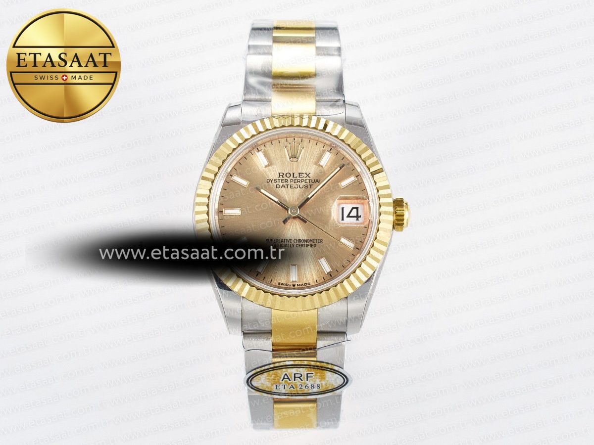 DateJust 31 278273 ARF 1:1 Best Edition 904L Steel YG Dial Stick Marker on SS/YG Oyster Bracelet ETA 2688 - Görsel 3