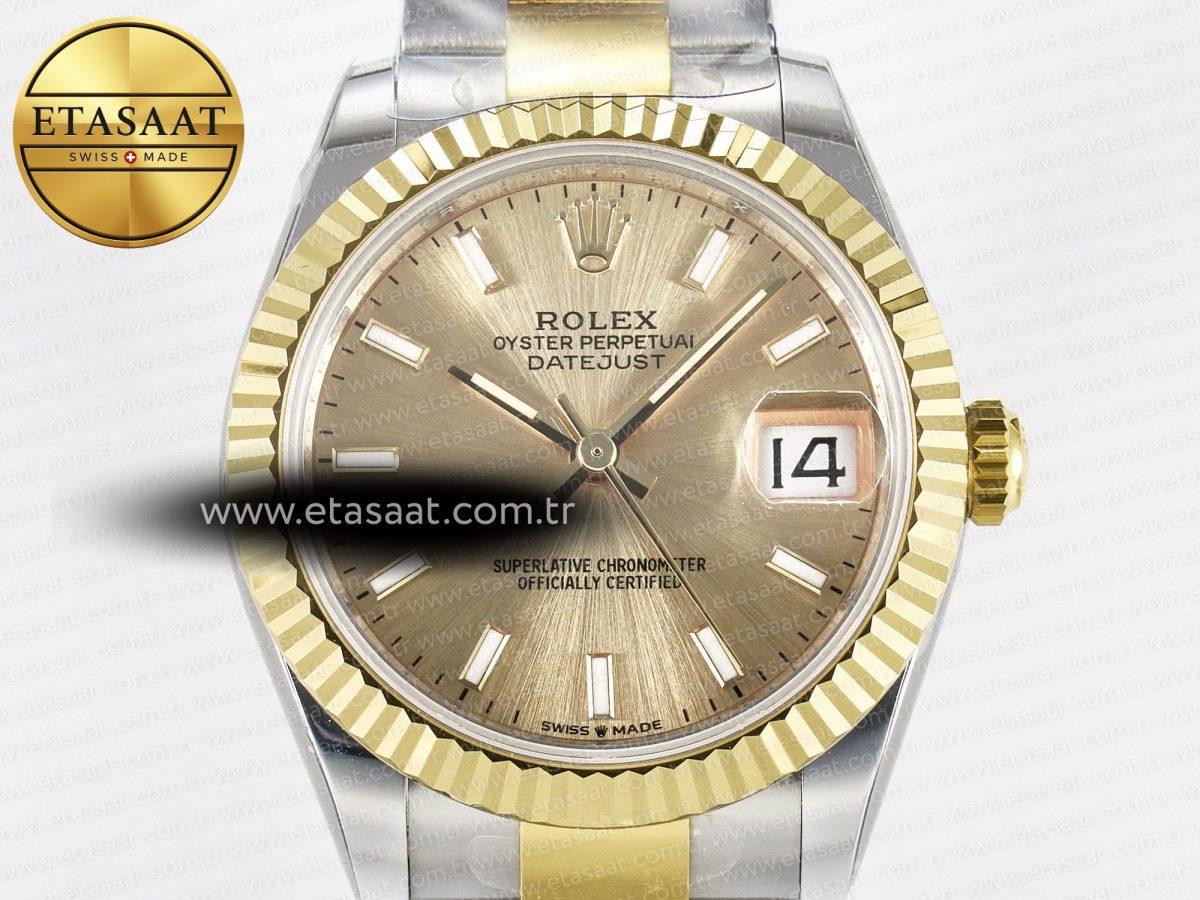 DateJust 31 278273 ARF 1:1 Best Edition 904L Steel YG Dial Stick Marker on SS/YG Oyster Bracelet ETA 2688 - Görsel 4
