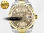 DateJust 31 278273 ARF 1:1 Best Edition 904L Steel YG Dial Stick Marker on SS/YG Oyster Bracelet ETA 2688 - Görsel 4