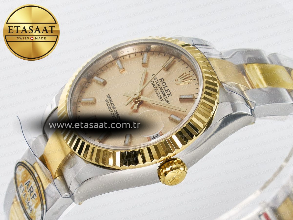 DateJust 31 278273 ARF 1:1 Best Edition 904L Steel YG Dial Stick Marker on SS/YG Oyster Bracelet ETA 2688 - Görsel 6