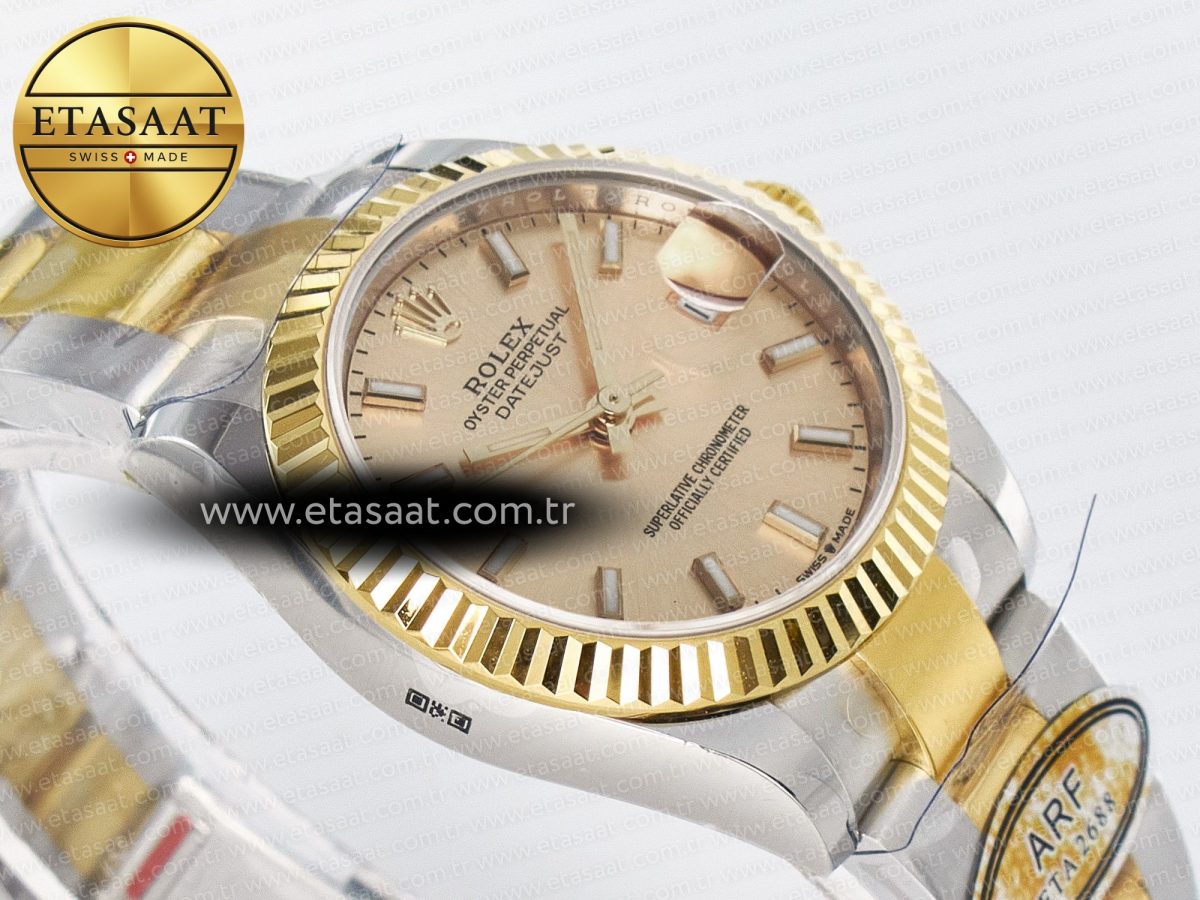 DateJust 31 278273 ARF 1:1 Best Edition 904L Steel YG Dial Stick Marker on SS/YG Oyster Bracelet ETA 2688 - Görsel 7