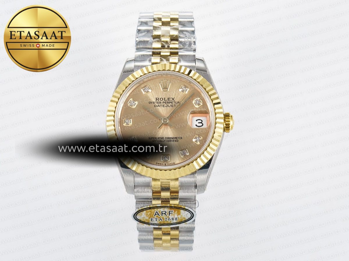 DateJust 31 278273 ARF 1:1 Best Edition 904L Steel YG Diamonds Dial on SS/YG Jubilee Bracelet ETA 2688 - Görsel 3