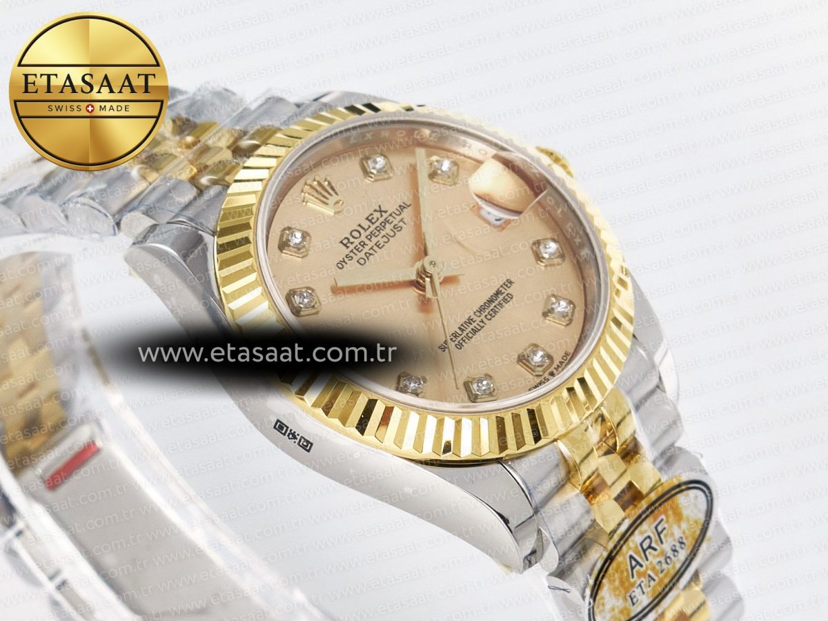 DateJust 31 278273 ARF 1:1 Best Edition 904L Steel YG Diamonds Dial on SS/YG Jubilee Bracelet ETA 2688 - Görsel 7