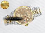 DateJust 31 278273 ARF 1:1 Best Edition 904L Steel YG Diamonds Dial on SS/YG Jubilee Bracelet ETA 2688 - Görsel 8