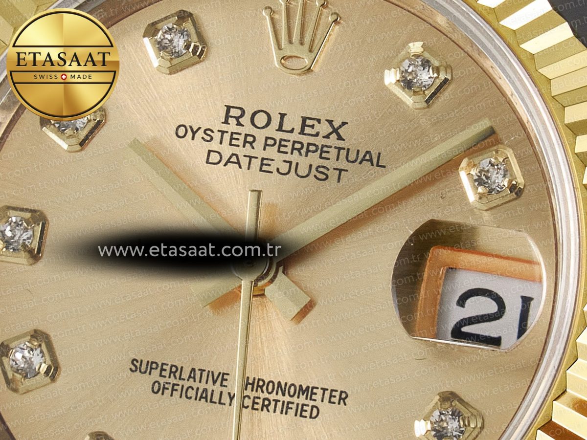 DateJust 31 278273 ARF 1:1 Best Edition 904L Steel YG Diamonds Dial on SS/YG Oyster Bracelet ETA 2688 - Görsel 10
