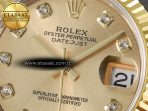 DateJust 31 278273 ARF 1:1 Best Edition 904L Steel YG Diamonds Dial on SS/YG Oyster Bracelet ETA 2688 - Görsel 10