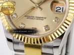 DateJust 31 278273 ARF 1:1 Best Edition 904L Steel YG Diamonds Dial on SS/YG Oyster Bracelet ETA 2688 - Görsel 12