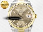 DateJust 31 278273 ARF 1:1 Best Edition 904L Steel YG Diamonds Dial on SS/YG Oyster Bracelet ETA 2688 - Görsel 4