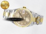 DateJust 31 278273 ARF 1:1 Best Edition 904L Steel YG Diamonds Dial on SS/YG Oyster Bracelet ETA 2688 - Görsel 9