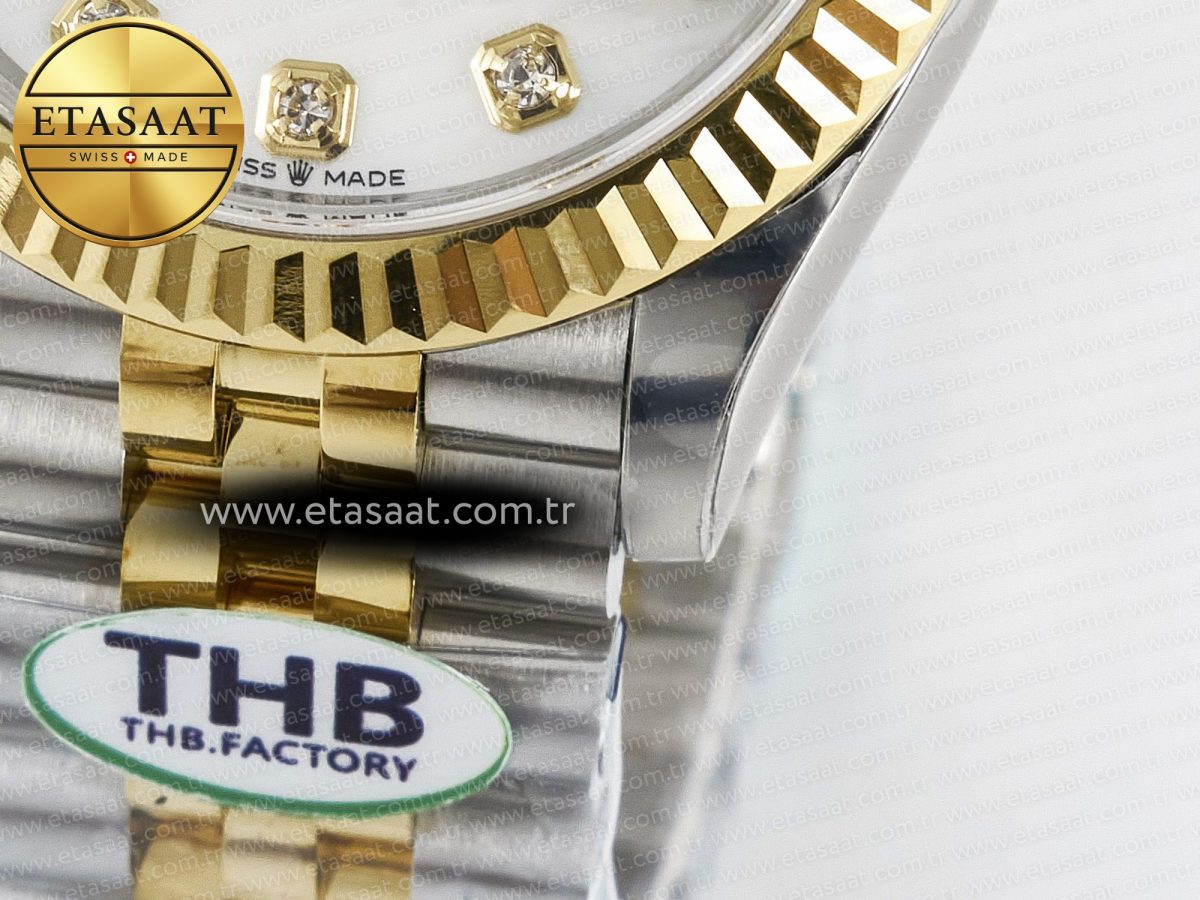 Rolex DateJust 278273 904L Steel White Diamonds Dial on SS/YG Cal.2236 - Görsel 13