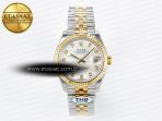 Rolex DateJust 278273 904L Steel White Diamonds Dial on SS/YG Cal.2236 - Görsel 3