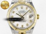 Rolex DateJust 278273 904L Steel White Diamonds Dial on SS/YG Cal.2236 - Görsel 4
