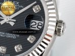 DateJust 31 278274 ARF 1:1 Best Edition 904L Steel Black Diamonds Dial on SS Jubilee Bracelet ETA 2688 - Görsel 11