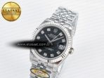DateJust 31 278274 ARF 1:1 Best Edition 904L Steel Black Diamonds Dial on SS Jubilee Bracelet ETA 2688 - Görsel 2