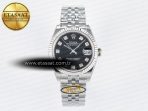 DateJust 31 278274 ARF 1:1 Best Edition 904L Steel Black Diamonds Dial on SS Jubilee Bracelet ETA 2688 - Görsel 3