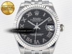 DateJust 31 278274 ARF 1:1 Best Edition 904L Steel Black Roman Dial on SS Jubilee Bracelet ETA 2688 - Görsel 4