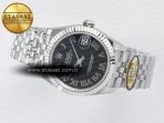 DateJust 31 278274 ARF 1:1 Best Edition 904L Steel Black Roman Dial on SS Jubilee Bracelet ETA 2688 - Görsel 9