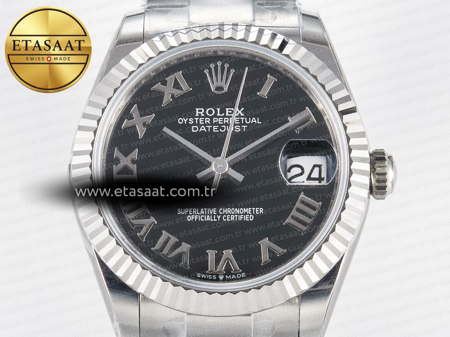 DateJust 31 278274 ARF 1:1 Best Edition 904L Steel Black Roman Dial on SS Oyster Bracelet ETA 2688 - Görsel 4