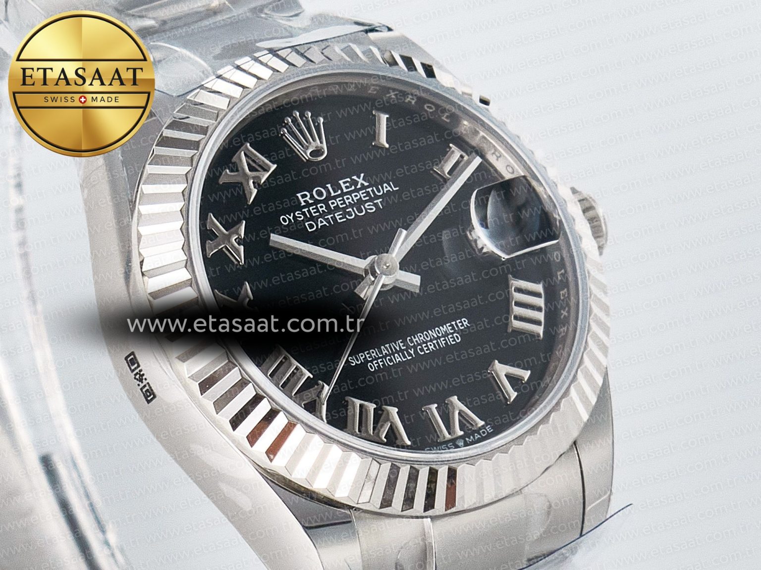 DateJust 31 278274 ARF 1:1 Best Edition 904L Steel Black Roman Dial on SS Oyster Bracelet ETA 2688 - Görsel 5