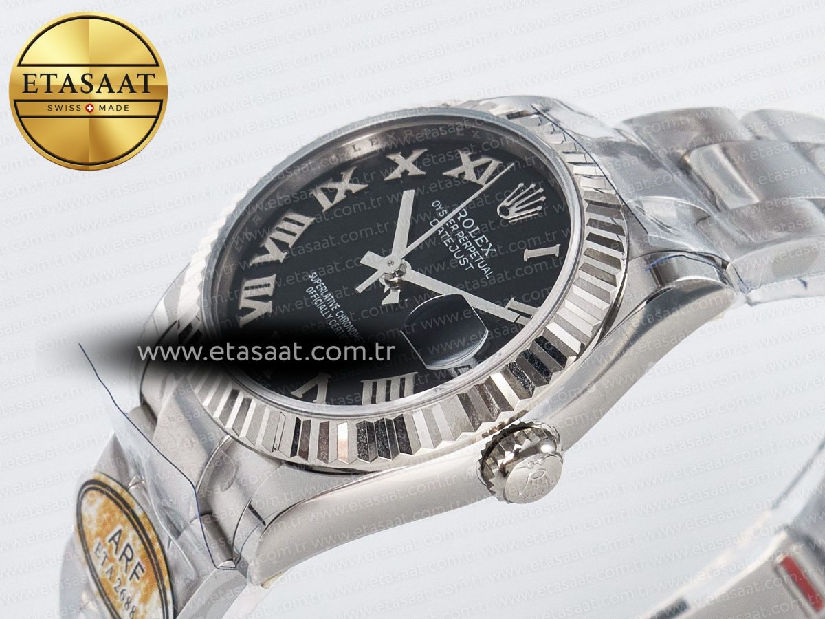 DateJust 31 278274 ARF 1:1 Best Edition 904L Steel Black Roman Dial on SS Oyster Bracelet ETA 2688 - Görsel 6