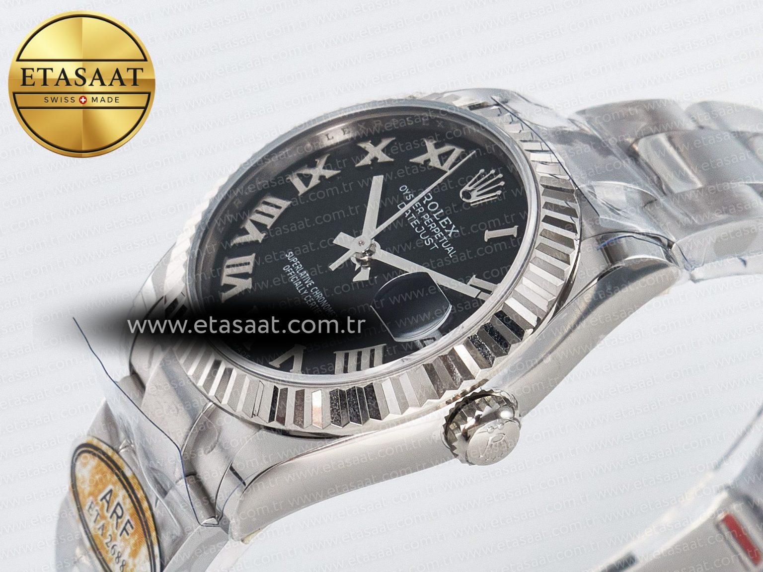 DateJust 31 278274 ARF 1:1 Best Edition 904L Steel Black Roman Dial on SS Oyster Bracelet ETA 2688 - Görsel 6